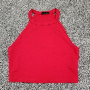 Red crop top